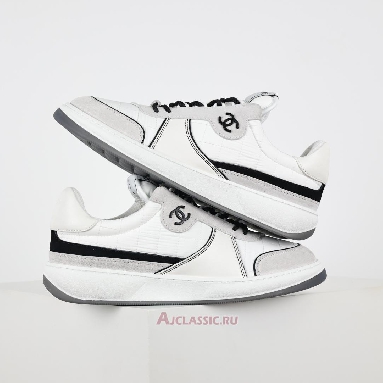 Buy Chanel CC Quilted Tennis Sneakers White Black White G39804-Y56332-K5576 Quality Reps Replicas Shoes