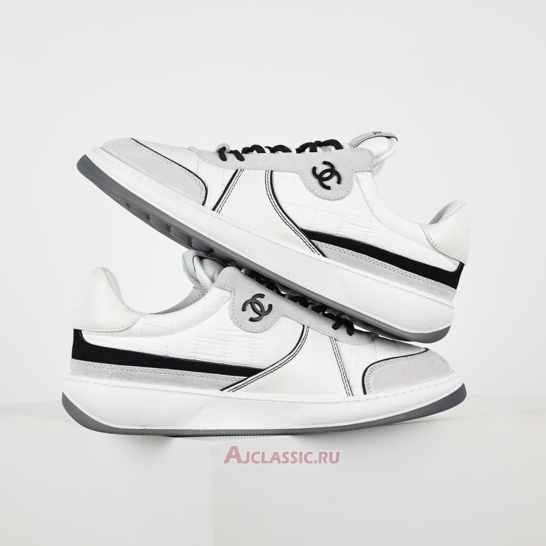 New Chanel CC Quilted Tennis Sneakers "White Black" G39804-Y56332-K5576 Shoes