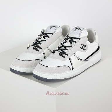 Buy Chanel CC Quilted Tennis Sneakers White Black White G39804-Y56332-K5576 Quality Reps Replicas Shoes