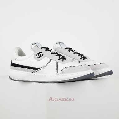 Buy Chanel CC Quilted Tennis Sneakers White Black White G39804-Y56332-K5576 Quality Reps Replicas Shoes