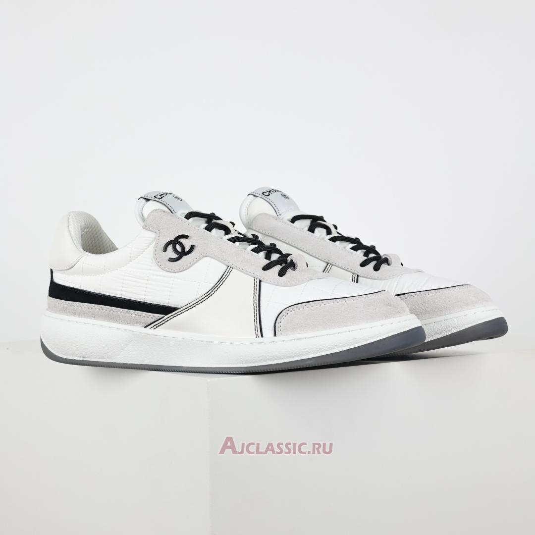 New Chanel CC Quilted Tennis Sneakers "White Black" G39804-Y56332-K5576 Shoes
