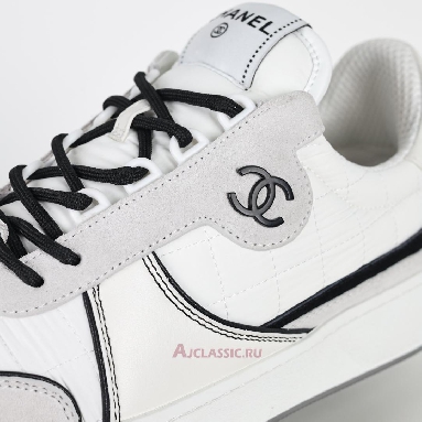 Buy Chanel CC Quilted Tennis Sneakers White Black White G39804-Y56332-K5576 Quality Reps Replicas Shoes