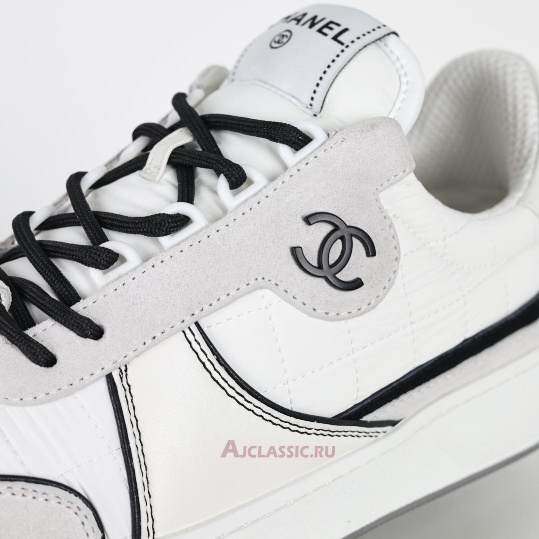 New Chanel CC Quilted Tennis Sneakers "White Black" G39804-Y56332-K5576 Shoes