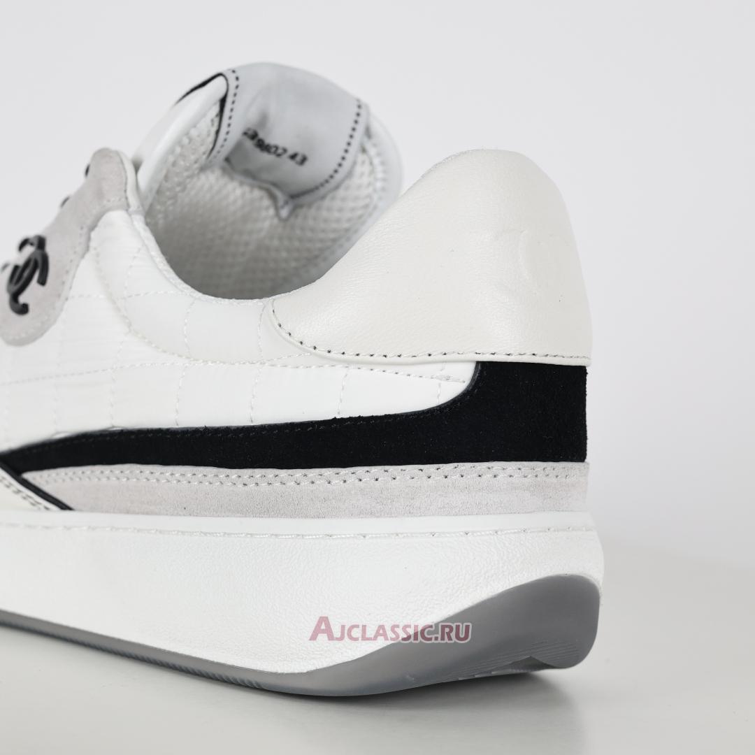 New Chanel CC Quilted Tennis Sneakers "White Black" G39804-Y56332-K5576 Shoes