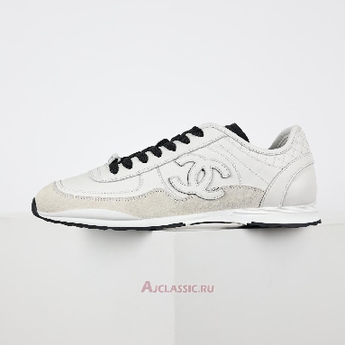 Buy Chanel Calfskin & Suede Calfskin Sneaker White Black White G46372-B19848-NAFGP Quality Reps Replicas Shoes