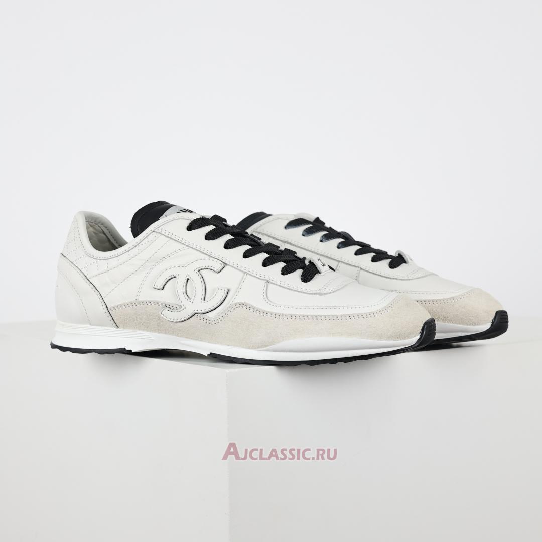 New Chanel Calfskin & Suede Calfskin Sneaker "White Black" G46372-B19848-NAFGP Shoes