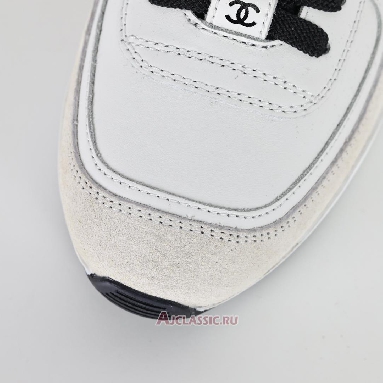 Buy Chanel Calfskin & Suede Calfskin Sneaker White Black White G46372-B19848-NAFGP Quality Reps Replicas Shoes