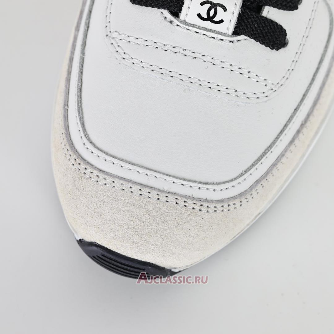 New Chanel Calfskin & Suede Calfskin Sneaker "White Black" G46372-B19848-NAFGP Shoes