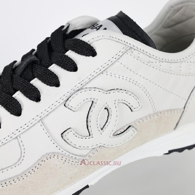 Buy Chanel Calfskin & Suede Calfskin Sneaker White Black White G46372-B19848-NAFGP Quality Reps Replicas Shoes