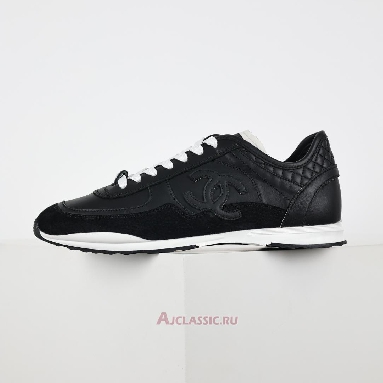 Buy Chanel Calfskin & Suede Calfskin Sneaker Black White Black G46372-B19848-NAFGO Quality Reps Replicas Shoes