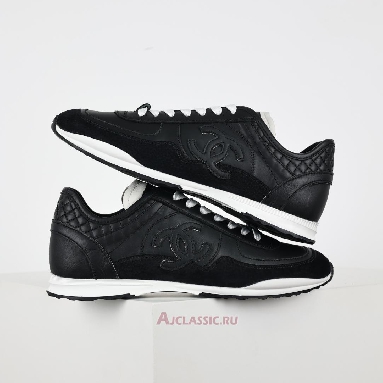 Buy Chanel Calfskin & Suede Calfskin Sneaker Black White Black G46372-B19848-NAFGO Quality Reps Replicas Shoes