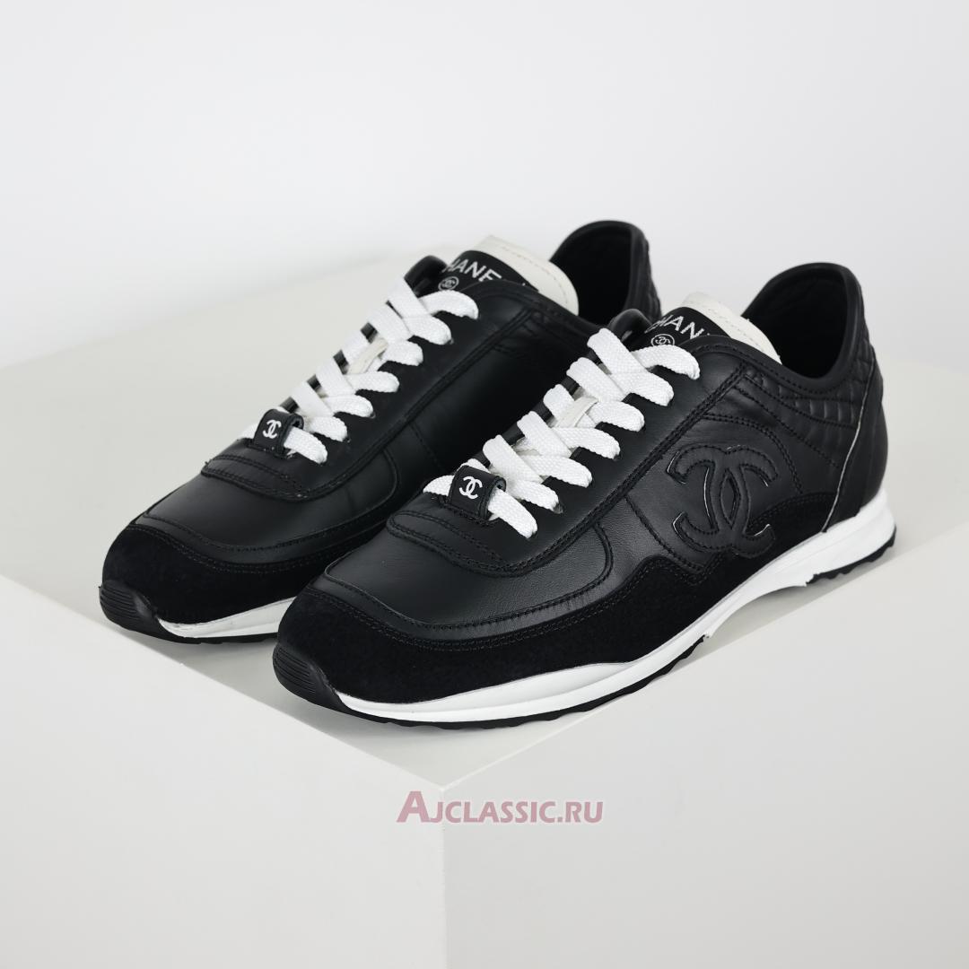 New Chanel Calfskin & Suede Calfskin Sneaker "Black White" G46372-B19848-NAFGO Shoes