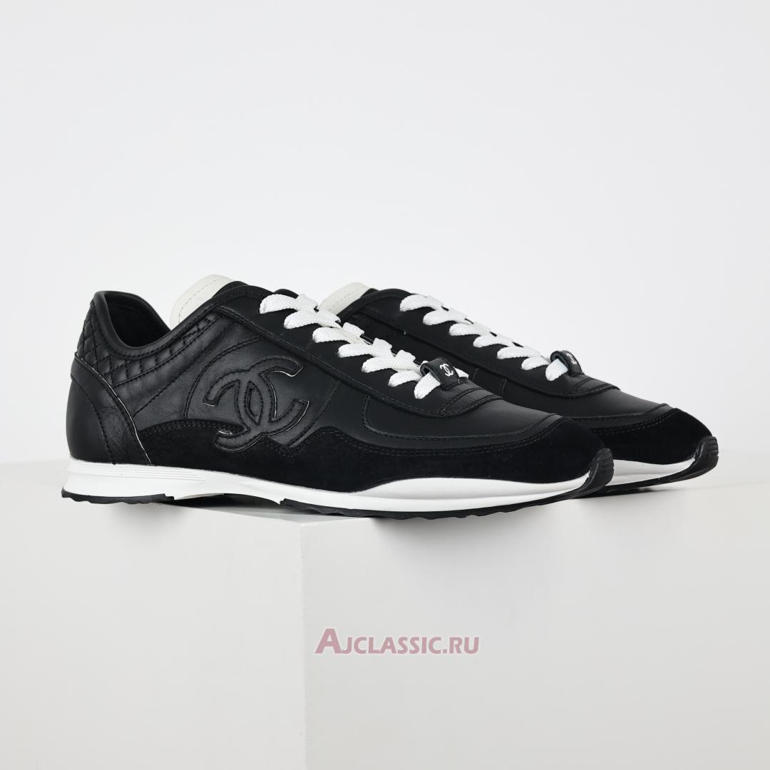 New Chanel Calfskin & Suede Calfskin Sneaker "Black White" G46372-B19848-NAFGO Shoes