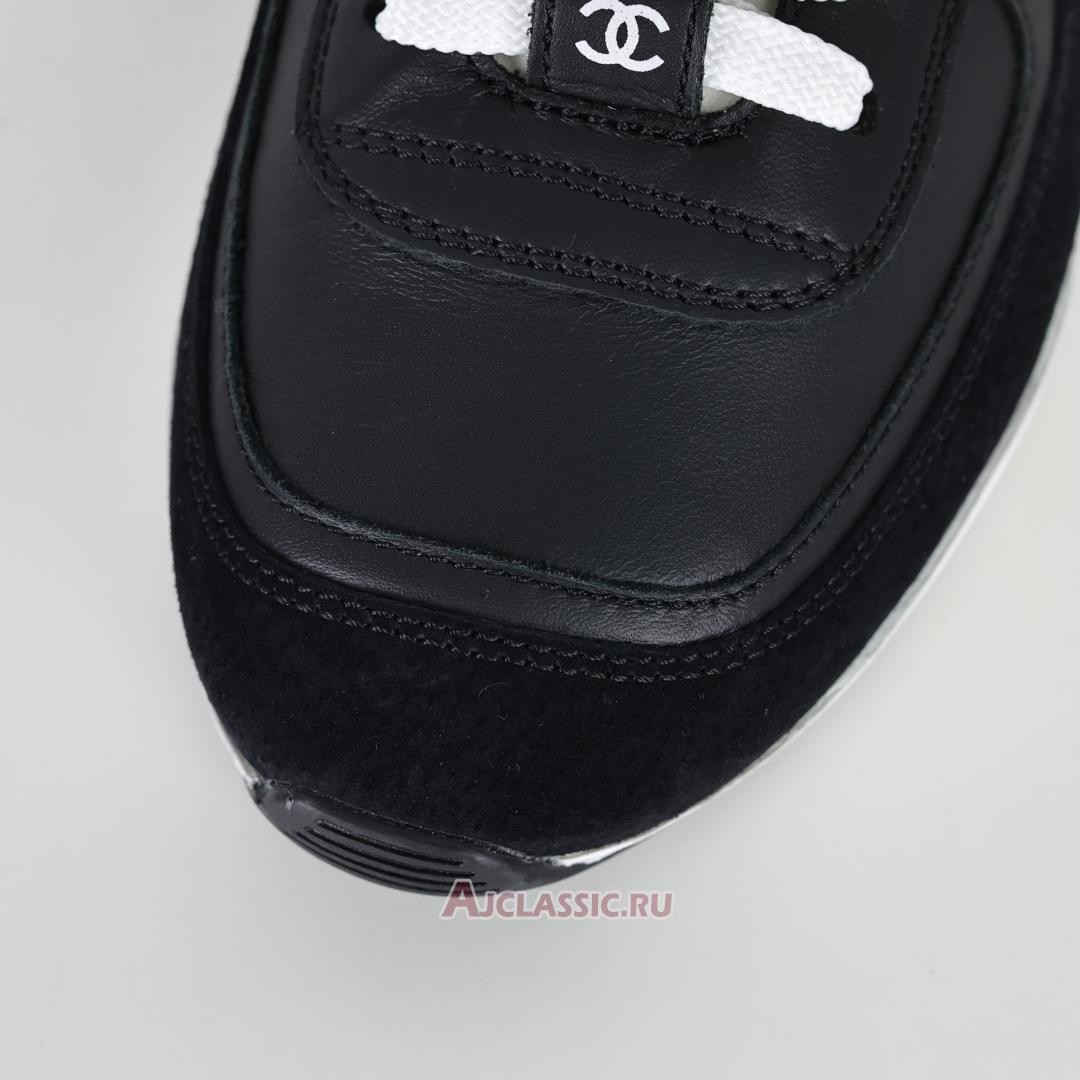 New Chanel Calfskin & Suede Calfskin Sneaker "Black White" G46372-B19848-NAFGO Shoes