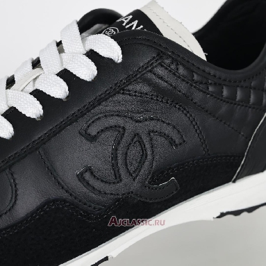 Buy Chanel Calfskin & Suede Calfskin Sneaker Black White Black G46372-B19848-NAFGO Quality Reps Replicas Shoes