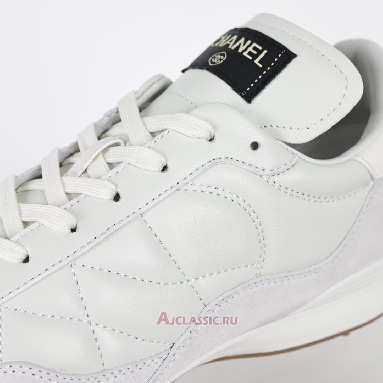 Buy Chanel Calfskin Round Toe Lace-Up Low-Top Sneaker White Gum White G45335-B14497-NS308 Quality Reps Replicas Shoes