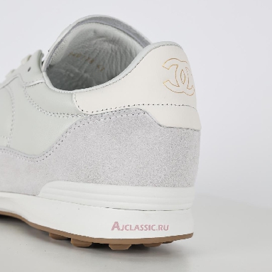 Buy Chanel Calfskin Round Toe Lace-Up Low-Top Sneaker White Gum White G45335-B14497-NS308 Quality Reps Replicas Shoes