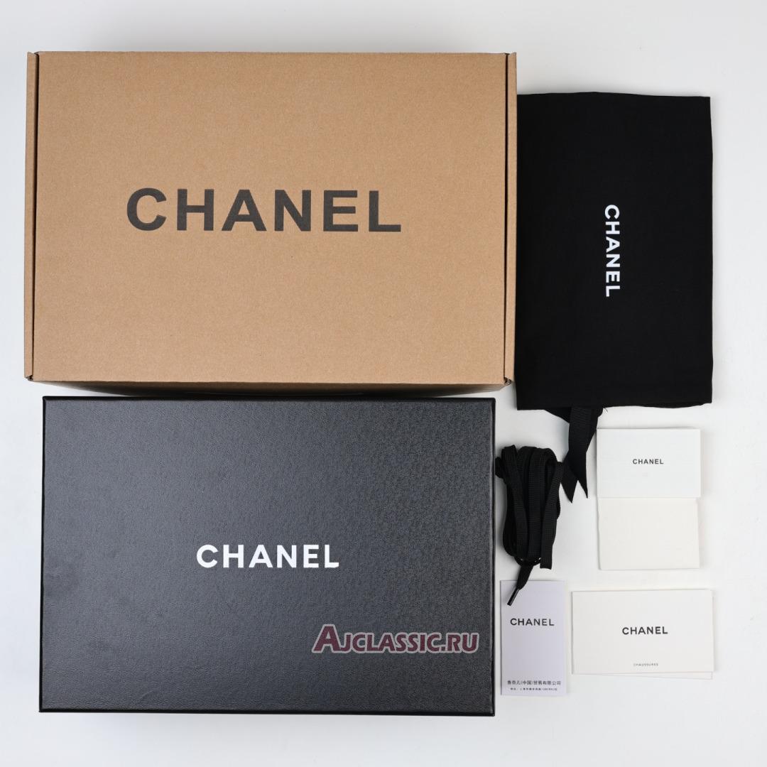 New Chanel Calfskin Round Toe Lace-Up Low-Top Sneaker "White Gum" G45335-B14497-NS308 Shoes