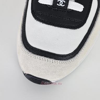 Buy Chanel Calfskin & Suede Calfskin CC Logo Sneaker White Black White G46372-B19848-NAFGP-2 Quality Reps Replicas Shoes