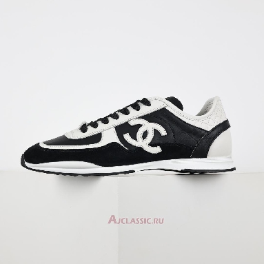 Buy Chanel Calfskin & Suede Calfskin CC Logo Sneaker Black White Black G46372-B19848-NAFGO-2 Quality Reps Replicas Shoes