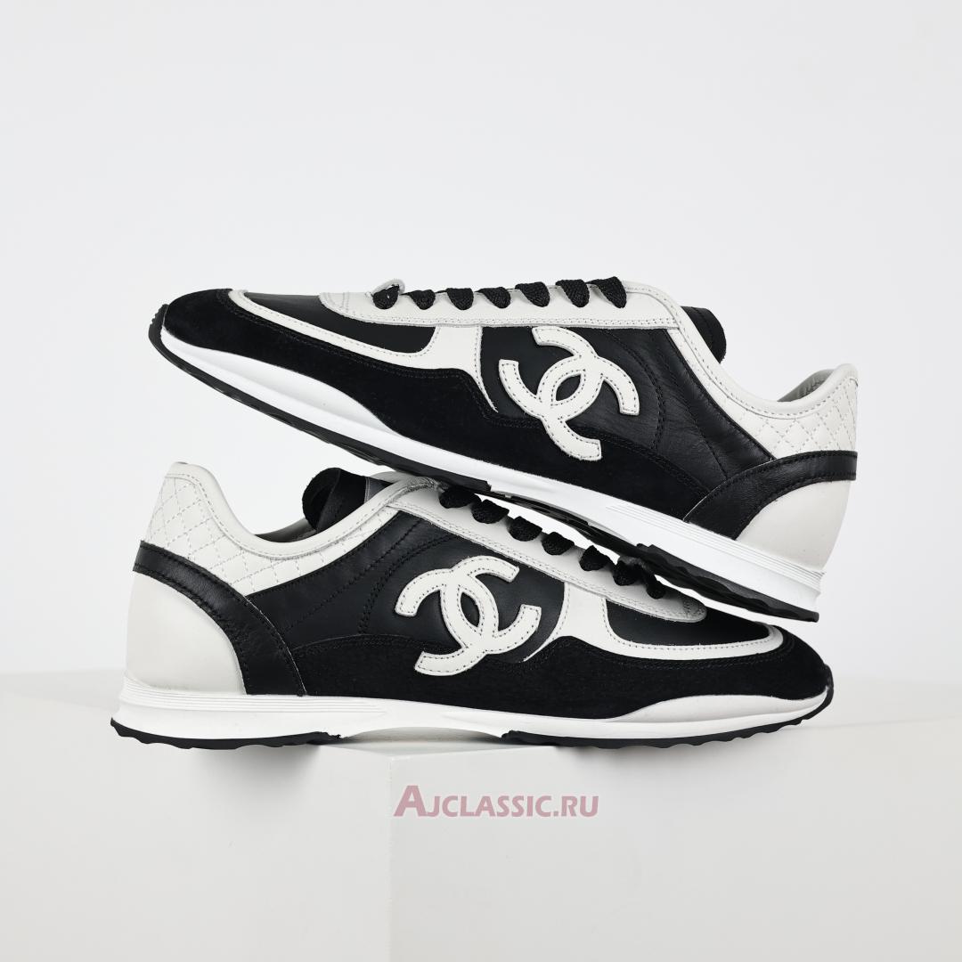 New Chanel Calfskin & Suede Calfskin CC Logo Sneaker "Black White" G46372-B19848-NAFGO-2 Shoes