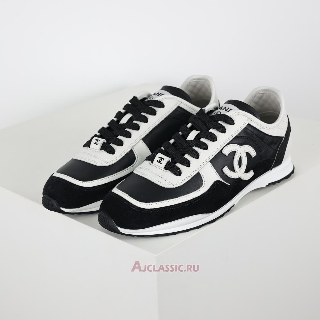 New Chanel Calfskin & Suede Calfskin CC Logo Sneaker "Black White" G46372-B19848-NAFGO-2 Shoes
