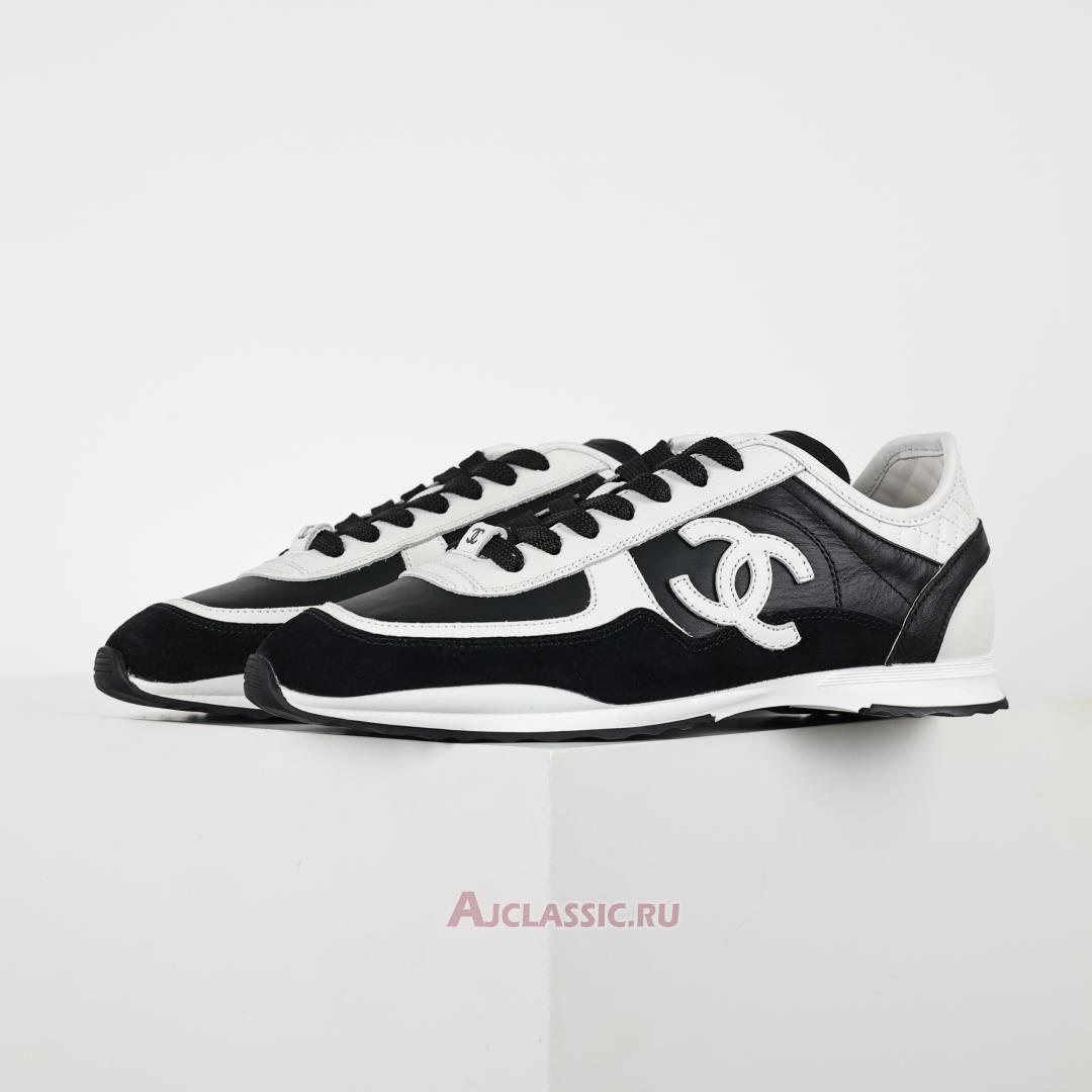 New Chanel Calfskin & Suede Calfskin CC Logo Sneaker "Black White" G46372-B19848-NAFGO-2 Shoes