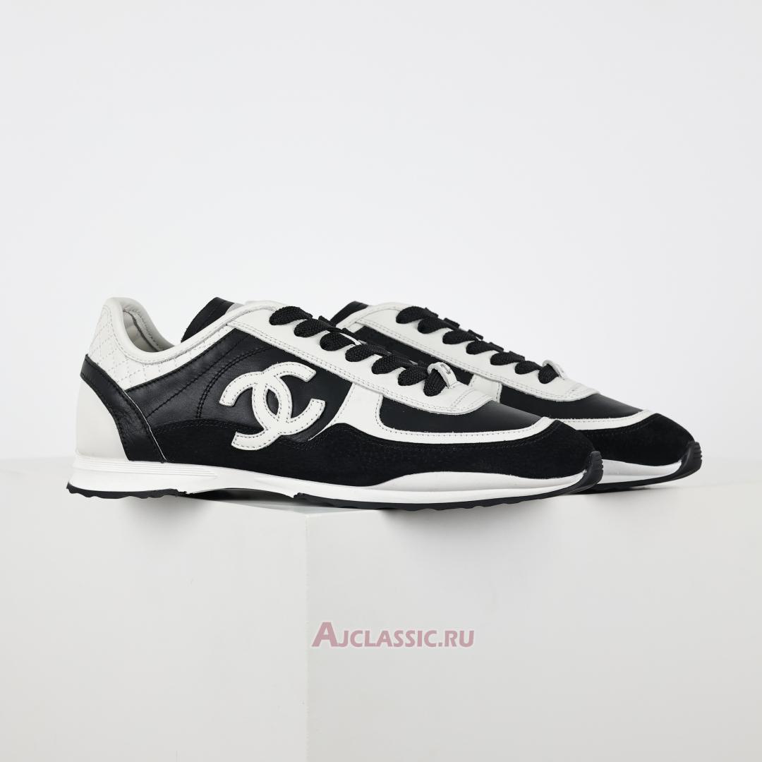 New Chanel Calfskin & Suede Calfskin CC Logo Sneaker "Black White" G46372-B19848-NAFGO-2 Shoes