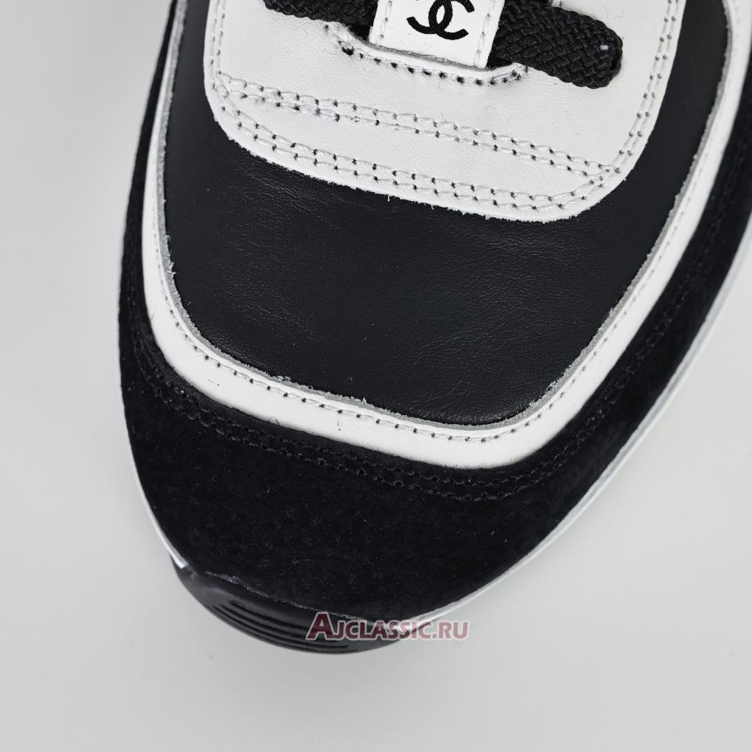New Chanel Calfskin & Suede Calfskin CC Logo Sneaker "Black White" G46372-B19848-NAFGO-2 Shoes