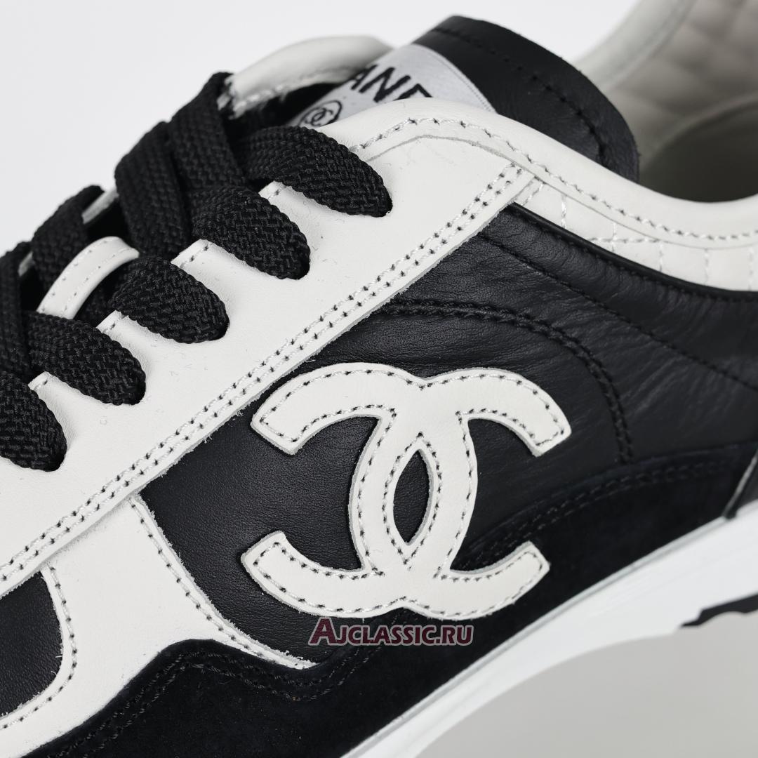 New Chanel Calfskin & Suede Calfskin CC Logo Sneaker "Black White" G46372-B19848-NAFGO-2 Shoes