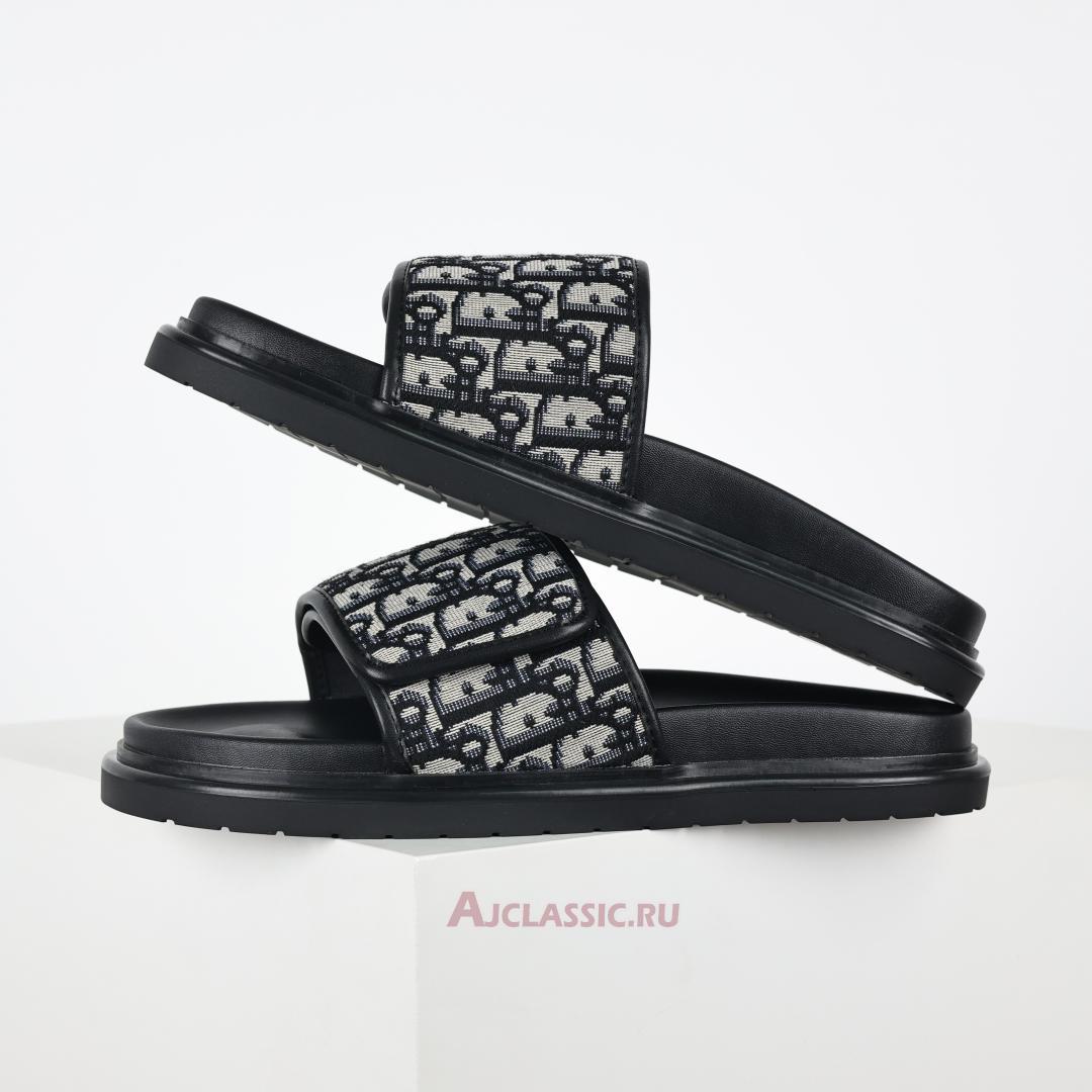 New Dior Aqua Sandal "Beige and Black Dior Oblique Jacquard" 3SA167ZSA_H961 Shoes