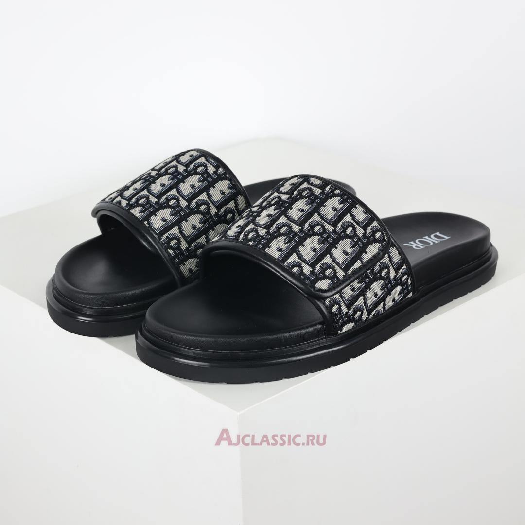 New Dior Aqua Sandal "Beige and Black Dior Oblique Jacquard" 3SA167ZSA_H961 Shoes