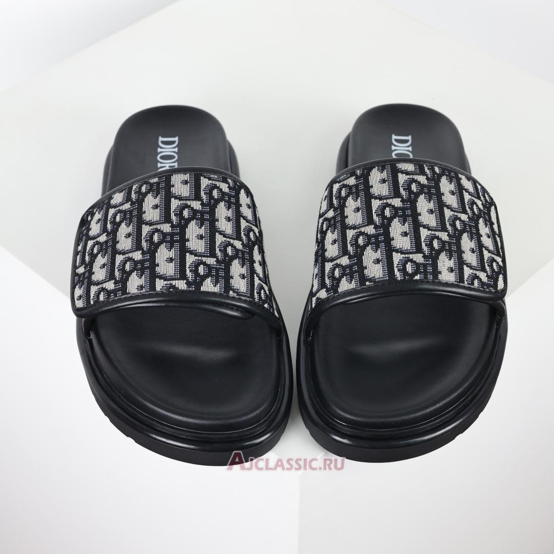 New Dior Aqua Sandal "Beige and Black Dior Oblique Jacquard" 3SA167ZSA_H961 Shoes