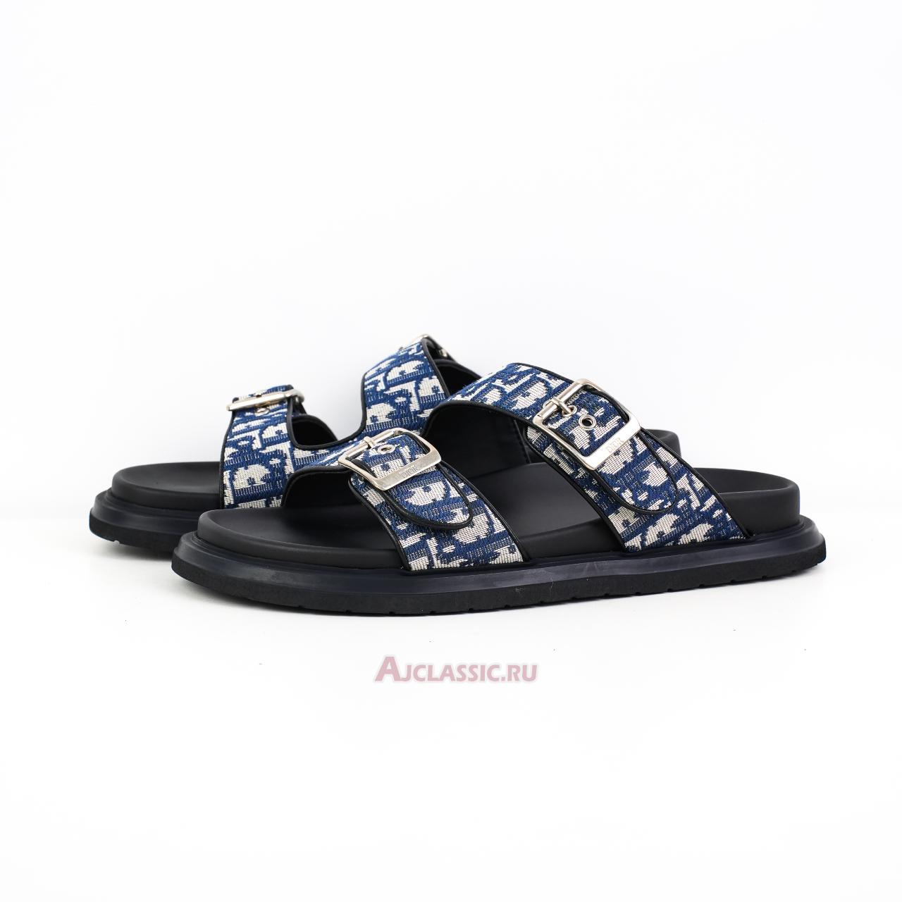 New Dior Aqua Sandal "Beige and Blue Dior Oblique Jacquard" 3SA135ZSA_H561-2 Shoes