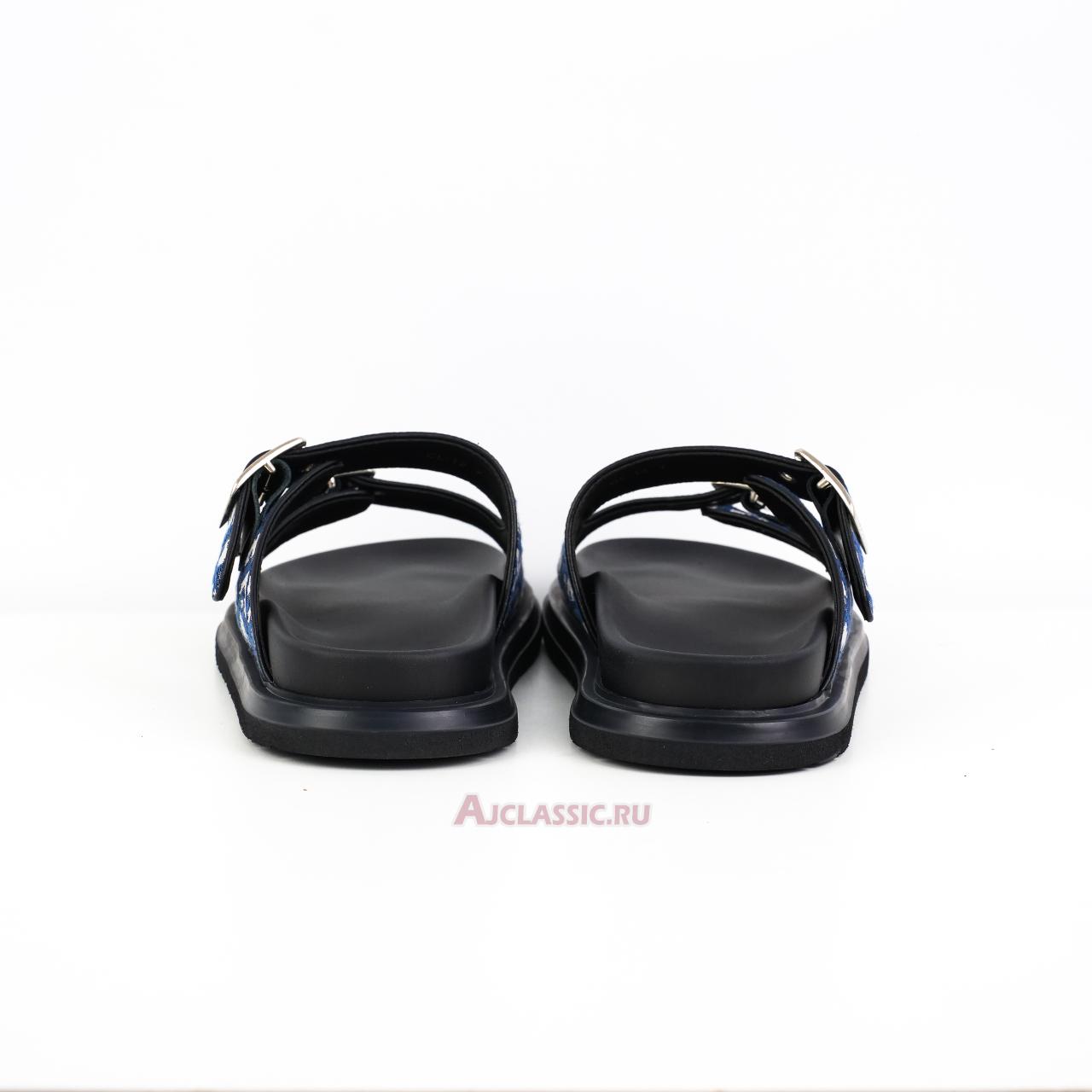 New Dior Aqua Sandal "Beige and Blue Dior Oblique Jacquard" 3SA135ZSA_H561-2 Shoes