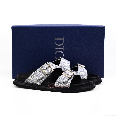 Buy Dior Aqua Sandal Gray and Black Dior Oblique Jacquard Grey 3SA135ZSA_H561-3 Quality Reps Replicas Shoes