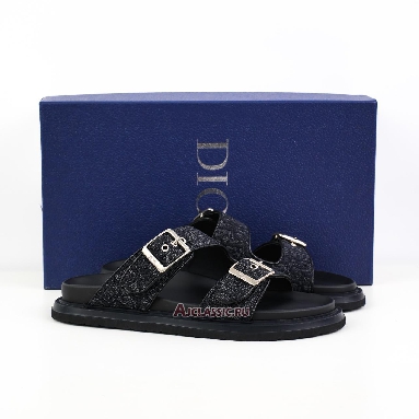 Buy Dior Aqua Sandal Black Dior Oblique Jacquard Black 3SA135ZSA_H969 Quality Reps Replicas Shoes
