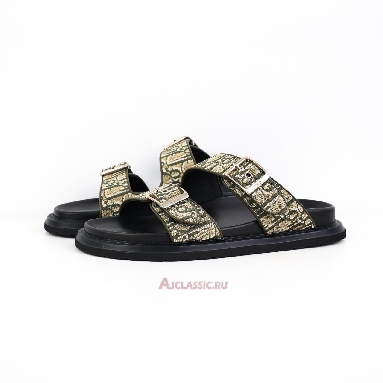 Buy Dior Aqua Sandal Green and Black Dior Oblique Jacquard Green 3SA135ZSA_H969-2 Quality Reps Replicas Shoes