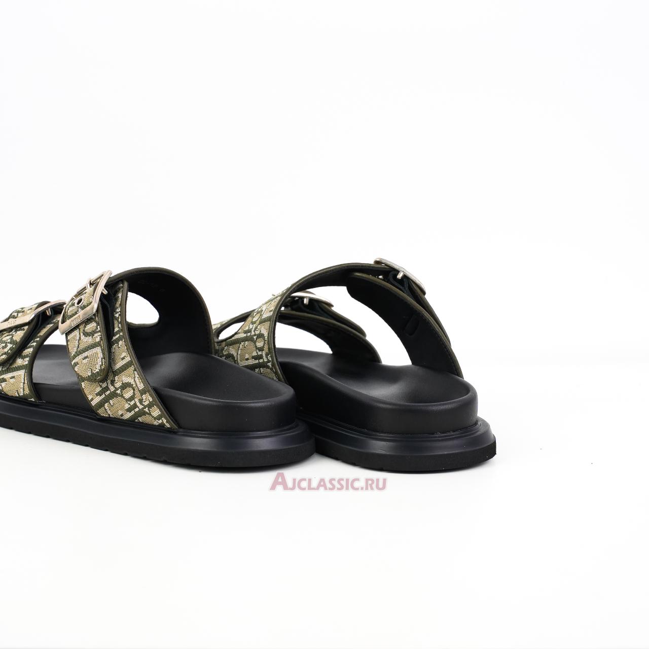 New Dior Aqua Sandal "Green and Black Dior Oblique Jacquard" 3SA135ZSA_H969-2 Shoes