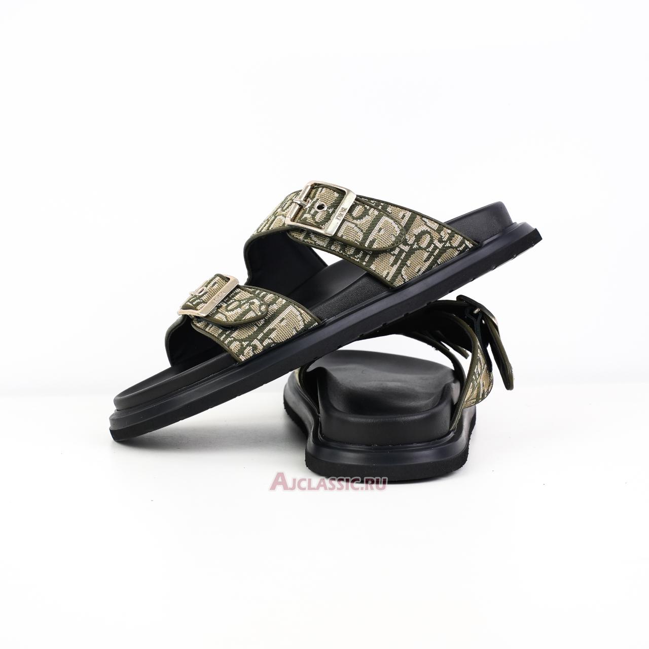 New Dior Aqua Sandal "Green and Black Dior Oblique Jacquard" 3SA135ZSA_H969-2 Shoes