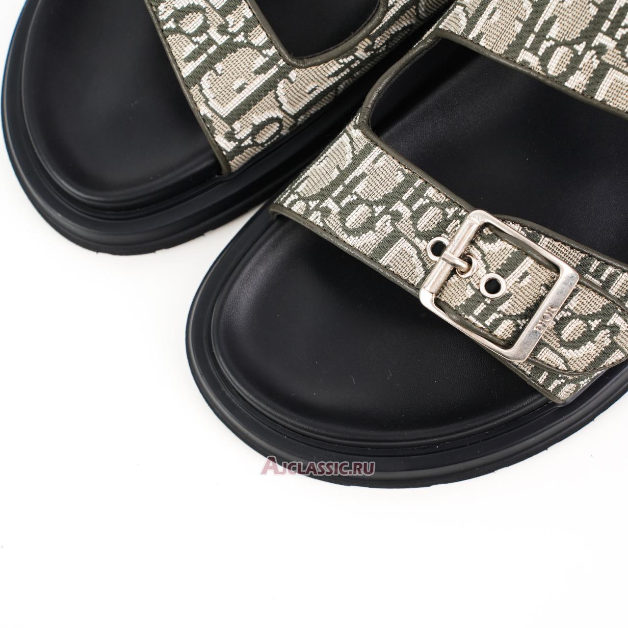 New Dior Aqua Sandal "Green and Black Dior Oblique Jacquard" 3SA135ZSA_H969-2 Shoes