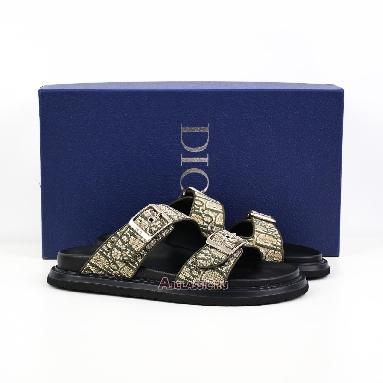 Buy Dior Aqua Sandal Green and Black Dior Oblique Jacquard Green 3SA135ZSA_H969-2 Quality Reps Replicas Shoes