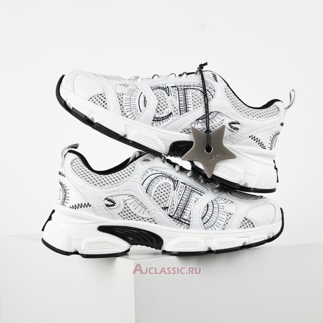 New Dior Chrono Sneaker "White Mesh Black" KCK414TRM_S19W Shoes
