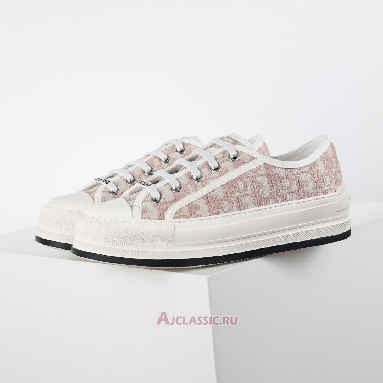 Buy Dior WalkNDior Platform Nude Dior Oblique Embroidered Cotton Pink KCK385OBE_S21U Quality Reps Replicas Shoes