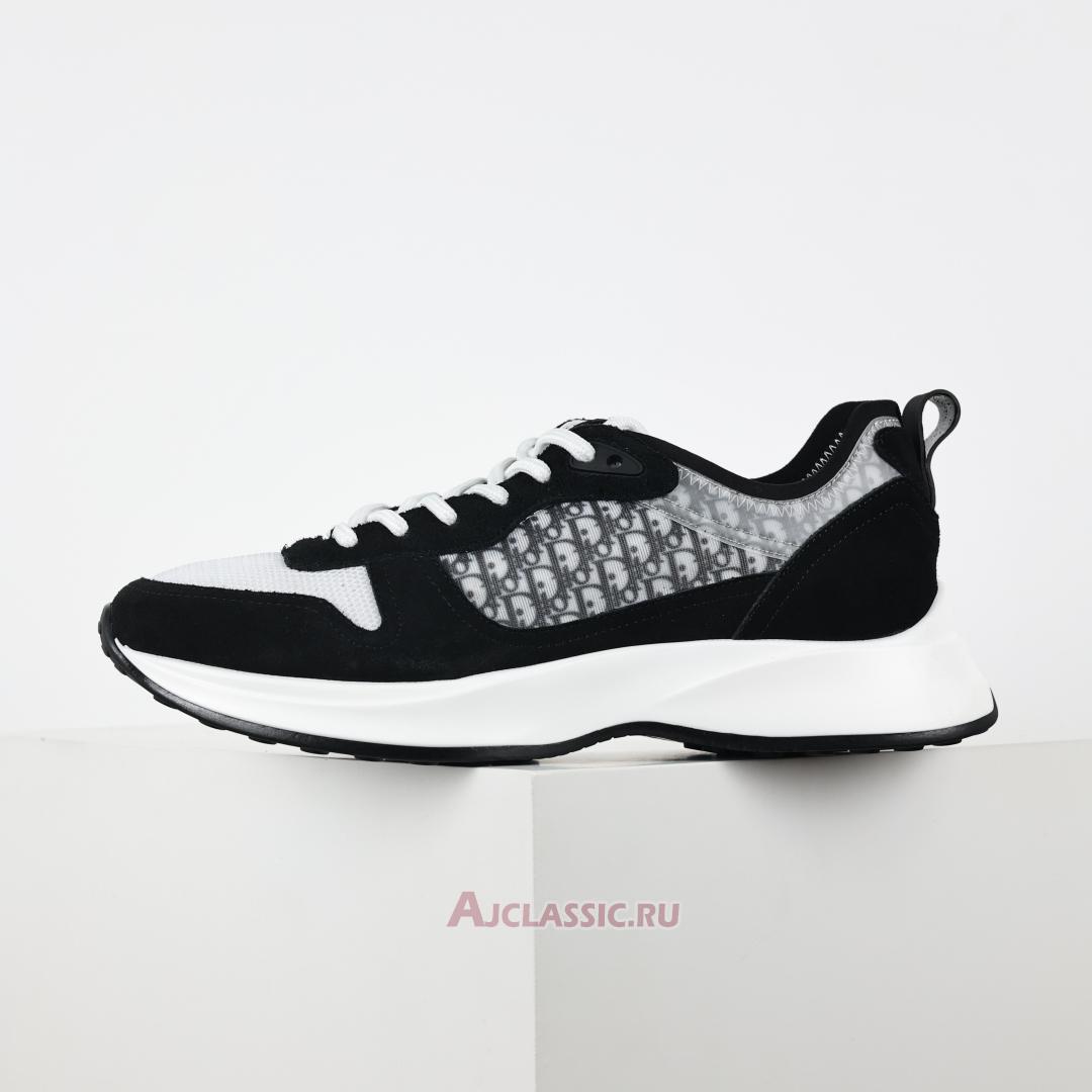 New Dior B25 Runner Suede "Black White Technical Mesh" 3SN259YUH_H960 Shoes