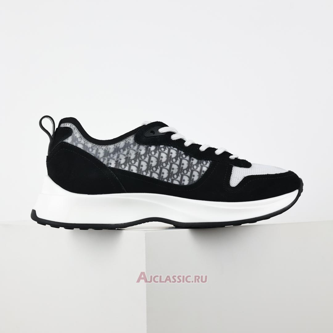 New Dior B25 Runner Suede "Black White Technical Mesh" 3SN259YUH_H960 Shoes