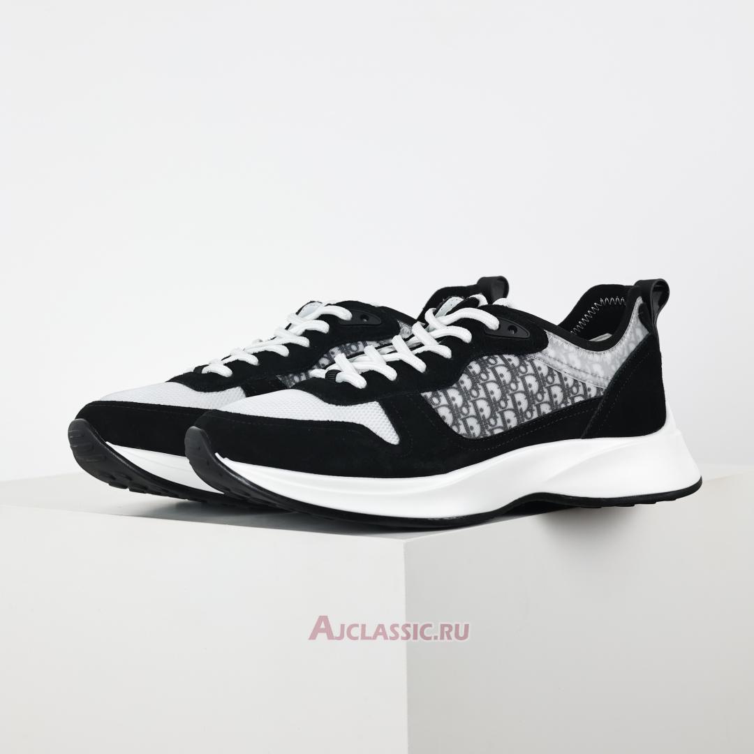 New Dior B25 Runner Suede "Black White Technical Mesh" 3SN259YUH_H960 Shoes