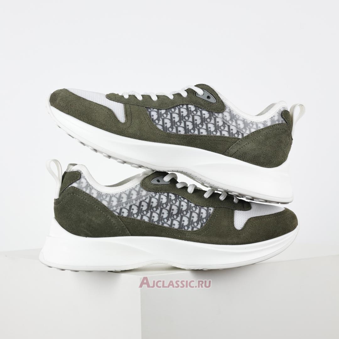 New Dior B25 Runner Suede "Olive" 3SN283ZMI_H066 Shoes