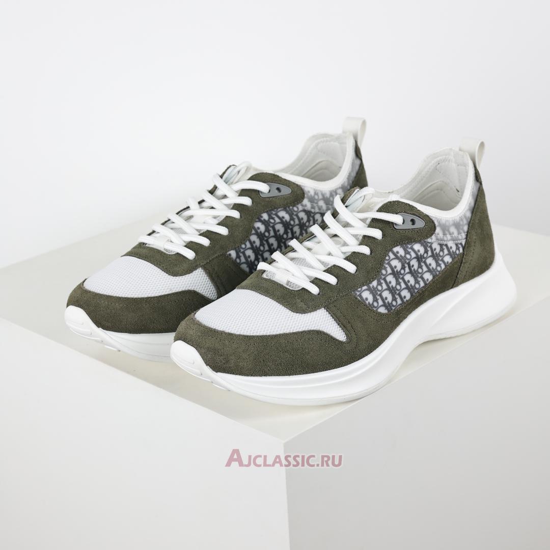 New Dior B25 Runner Suede "Olive" 3SN283ZMI_H066 Shoes