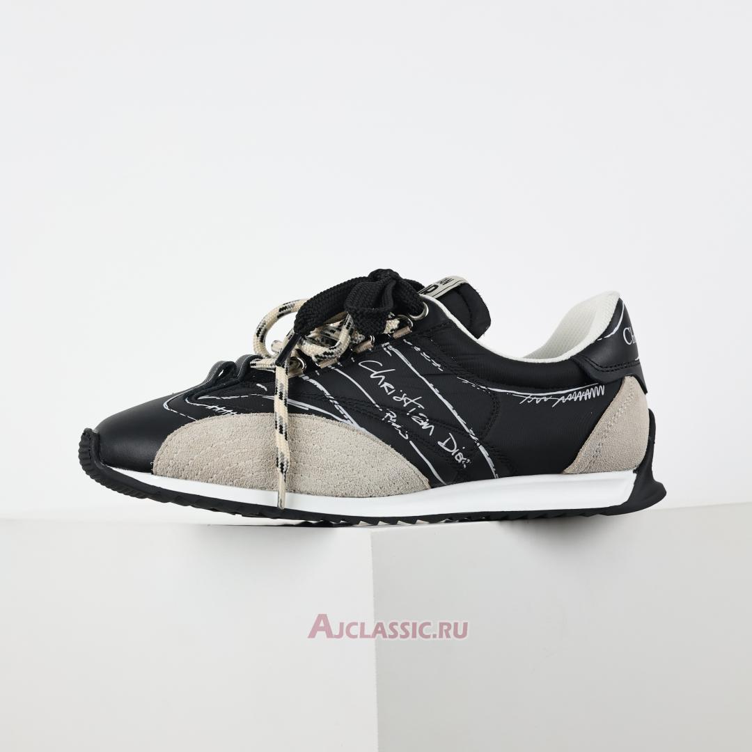 New Dior D-Sketch Sneaker "Black Nylon and Calfskin" KCK427MPA_S900 Shoes